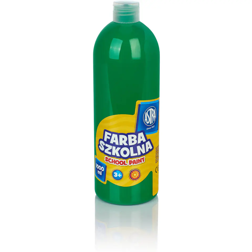 ⁨Farba szkolna Astra 1000 ml - zielona jasna 301217051 ASTRA⁩ w sklepie Wasserman.eu