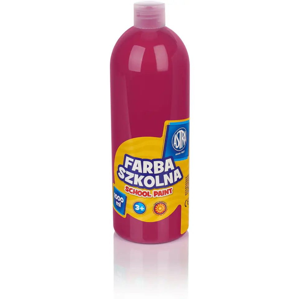 ⁨Farba plakatowa szkolna 1000ml różowa 301217050 ASTRA⁩ w sklepie Wasserman.eu