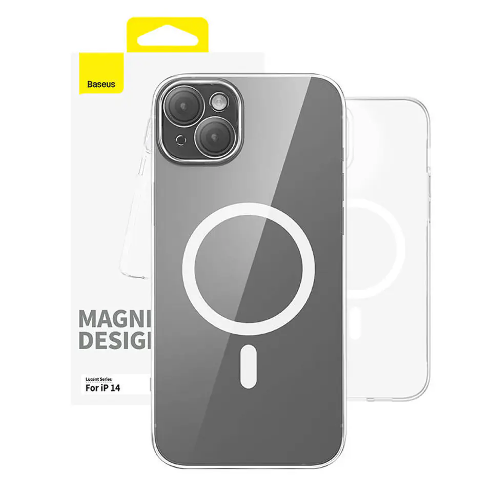 ⁨Magnetyczne Etui na telefon IP14 Baseus OS-Lucent Series (Przezroczysty)⁩ w sklepie Wasserman.eu