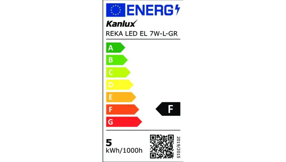 ⁨Oprawa elewacyjna REKA LED EL 7W-L-GR czarny 28990⁩ w sklepie Wasserman.eu