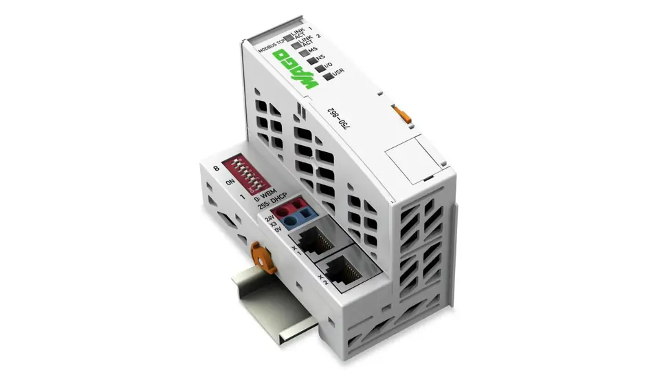 ⁨Sterownik Modbus TCP 4 generacja 2 x ETHERNET ECO jasnoszary 750-862⁩ w sklepie Wasserman.eu