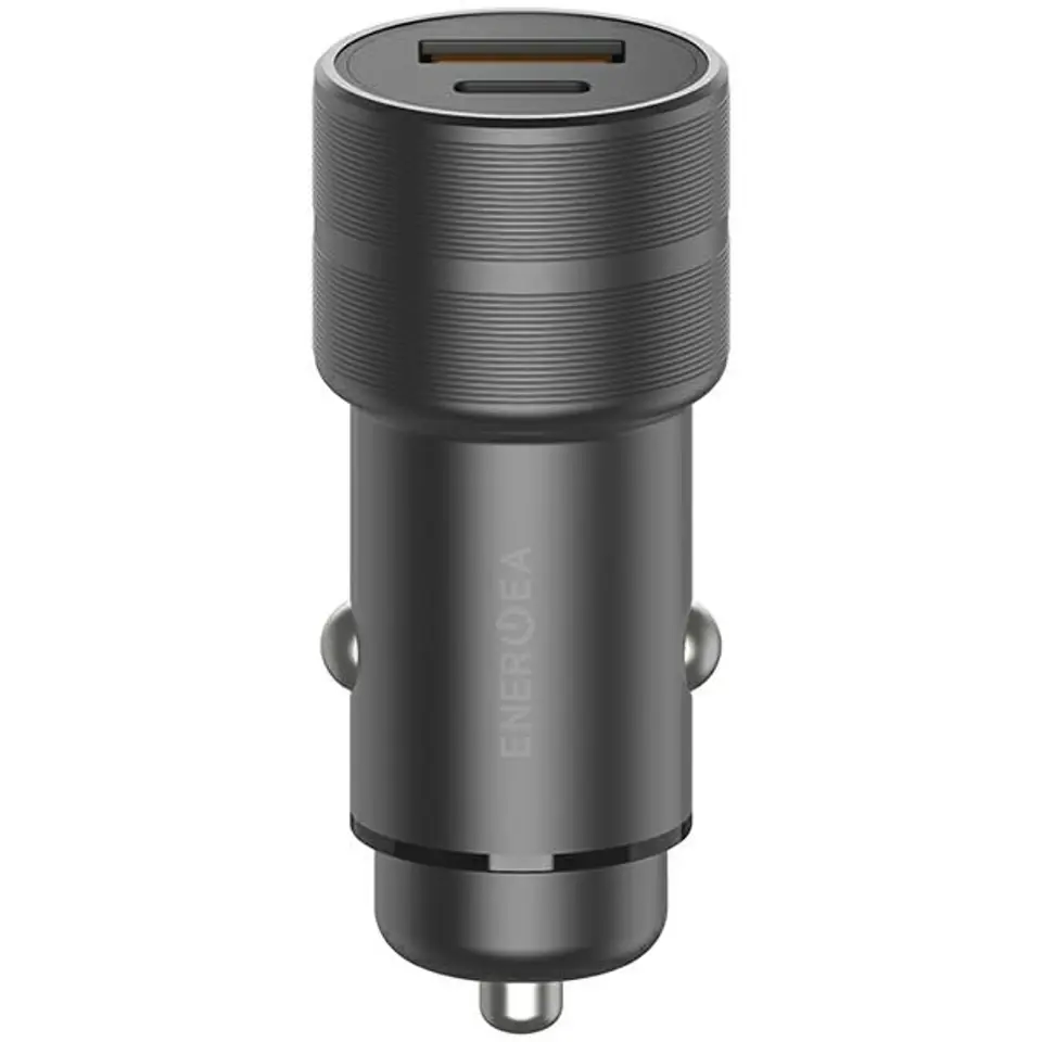 ⁨ENERGEA ład. sam. 1xUSB+1xUSB-C PD-QC3.0 38W szary/gunmetal Alu Drive PD20+⁩ w sklepie Wasserman.eu