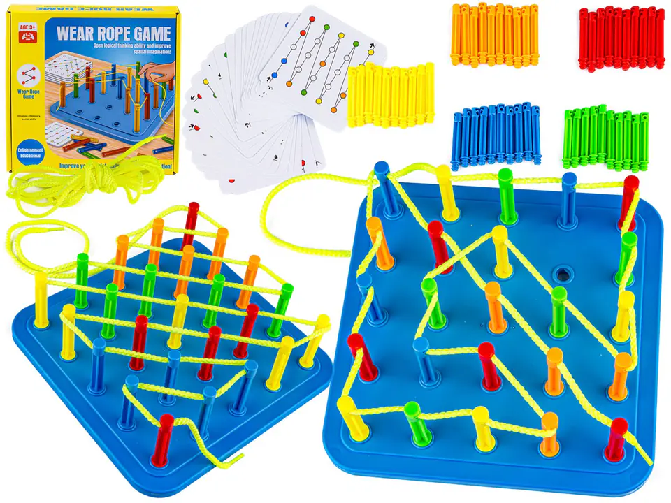 ⁨Edukacyjna Gra Zręcznościowa - Zawiąż Linę  Nawlec Nitkę⁩ w sklepie Wasserman.eu