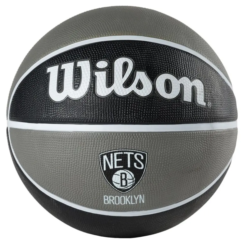 ⁨Piłka do koszykówki Wilson NBA Team Brooklyn Nets Ball (kolor Czarny. Szary/Srebrny, rozmiar 7)⁩ w sklepie Wasserman.eu