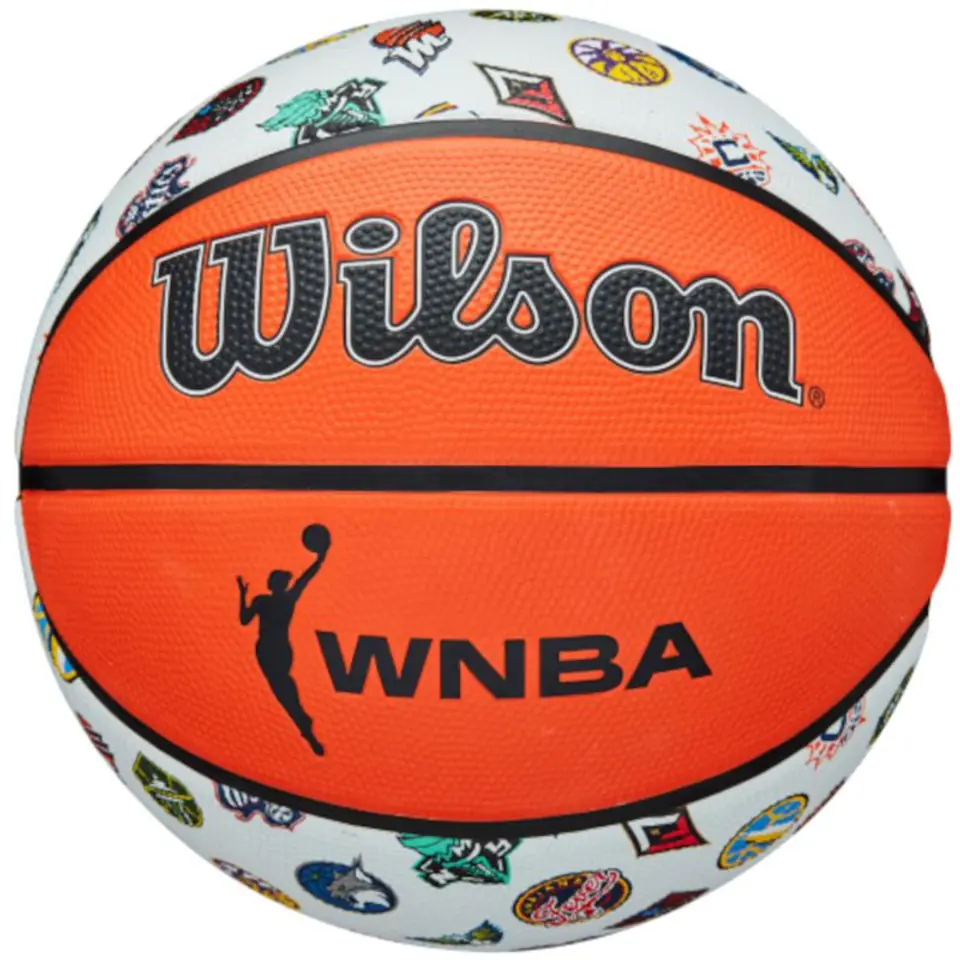 ⁨Piłka do koszykówki Wilson WNBA All Team Ball (kolor Pomarańczowy, rozmiar 6)⁩ w sklepie Wasserman.eu