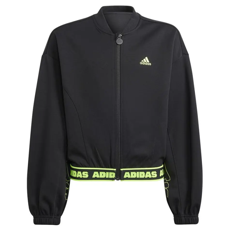 ⁨Kurtka adidas D Crop Bomber Jr (kolor Czarny, rozmiar 140 cm)⁩ w sklepie Wasserman.eu