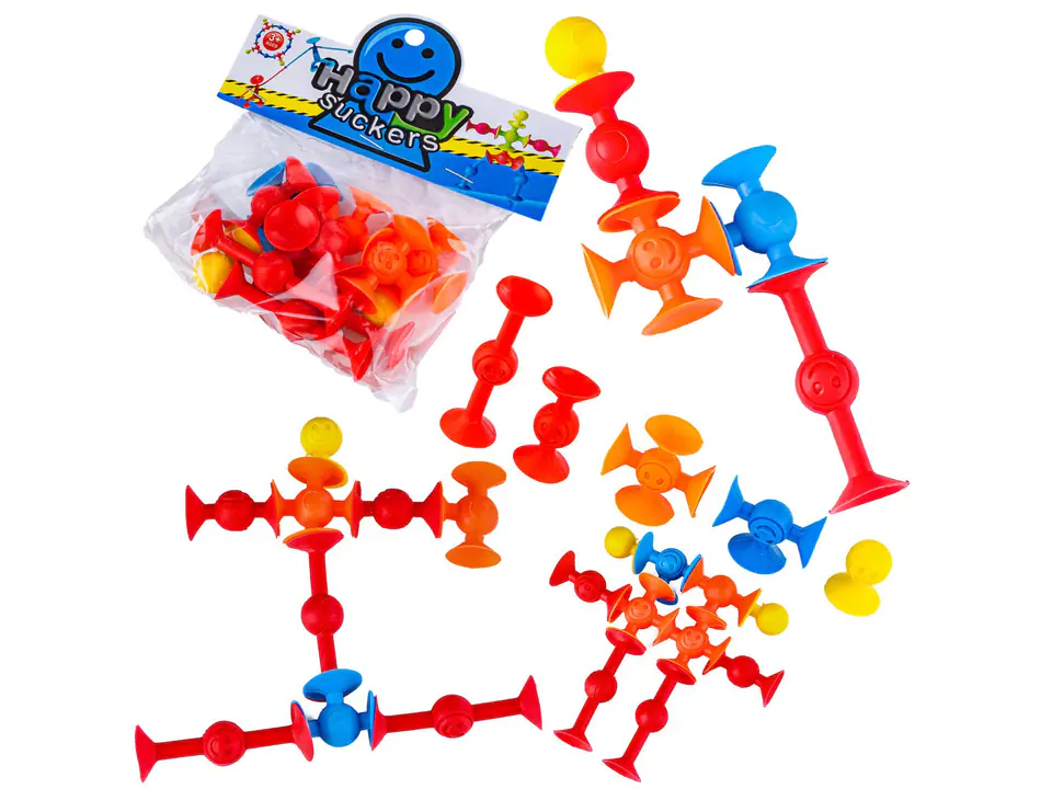 ⁨Construction Blocks, Colorful Suction Cups, Cheerful Smileys 12 Pieces⁩ at Wasserman.eu
