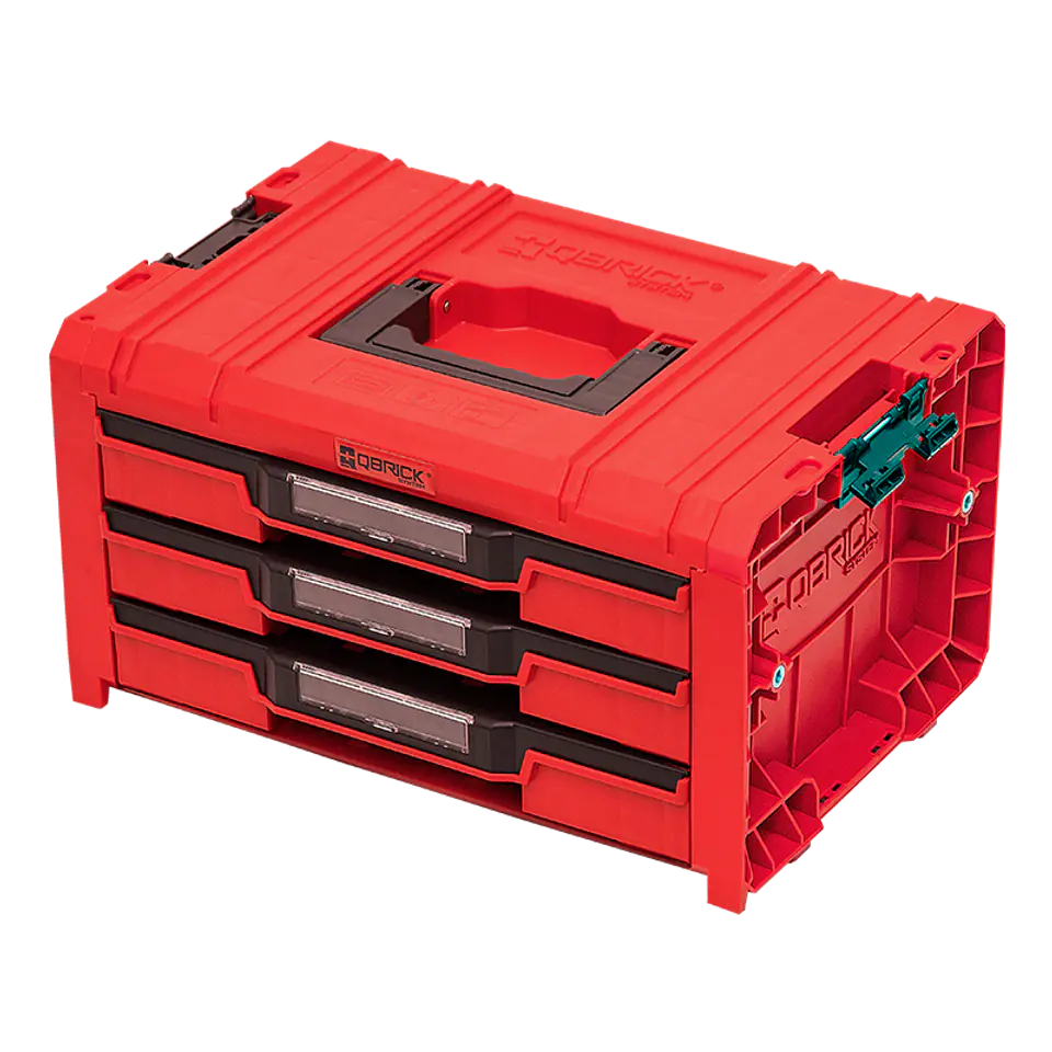 ⁨SKRZYNKA NARZĘDZIOWA QBRICK PRO DRAWER 3 TOOLBOX 2.0EXP.RED⁩ w sklepie Wasserman.eu