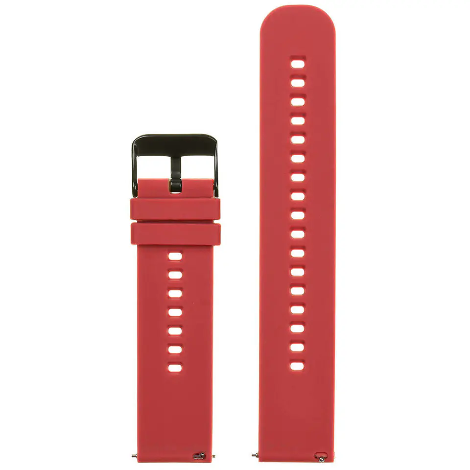 ⁨Pasek gumowy do zegarka U27 - czerwony/czarny - 18mm⁩ w sklepie Wasserman.eu