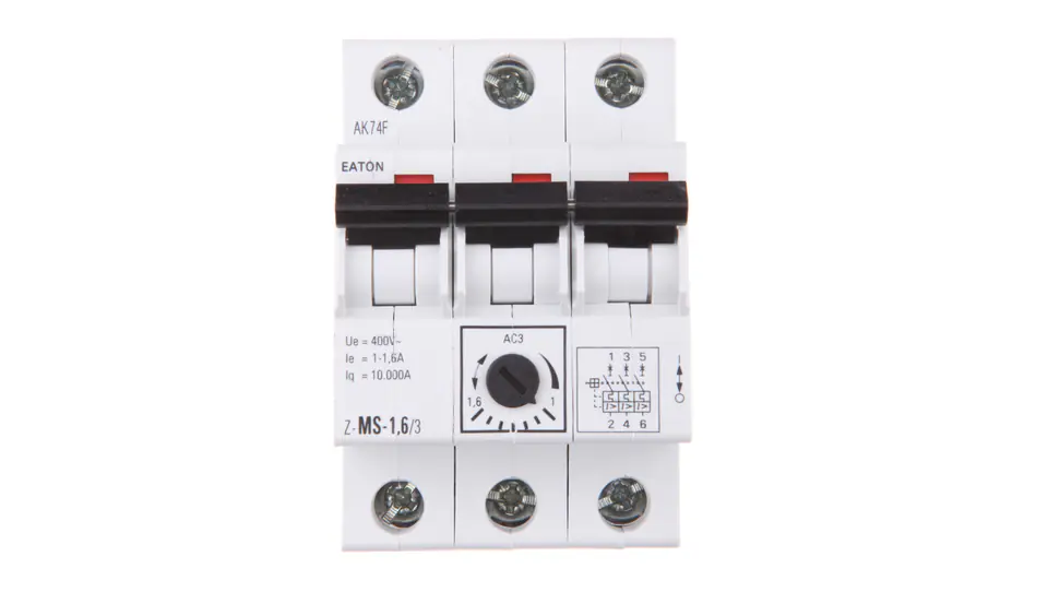 ⁨Motor circuit breaker 3P 0,55kW 1-1,6A Z-MS-1,6/3 248407⁩ at Wasserman.eu