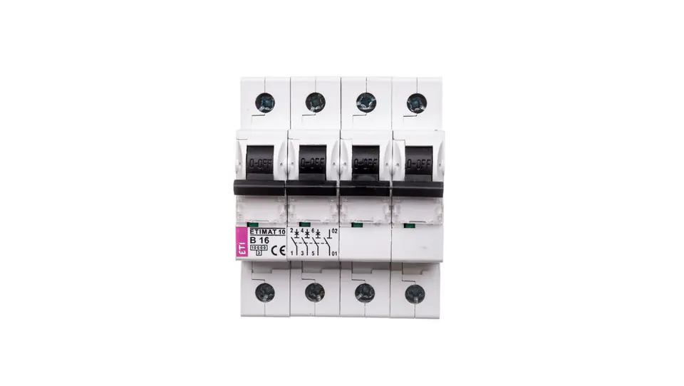 ⁨Circuit Breaker 3P+N B 16A 10kA AC ETIMAT10 02126716⁩ at Wasserman.eu