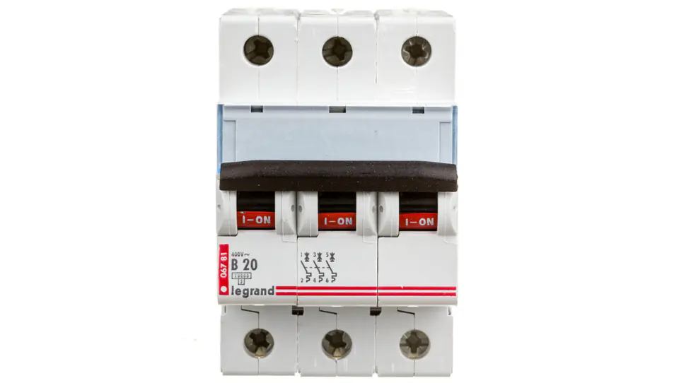 ⁨Over Current Circuit Breaker 3P B 20A 10kA AC S313 TX3 404127⁩ at Wasserman.eu