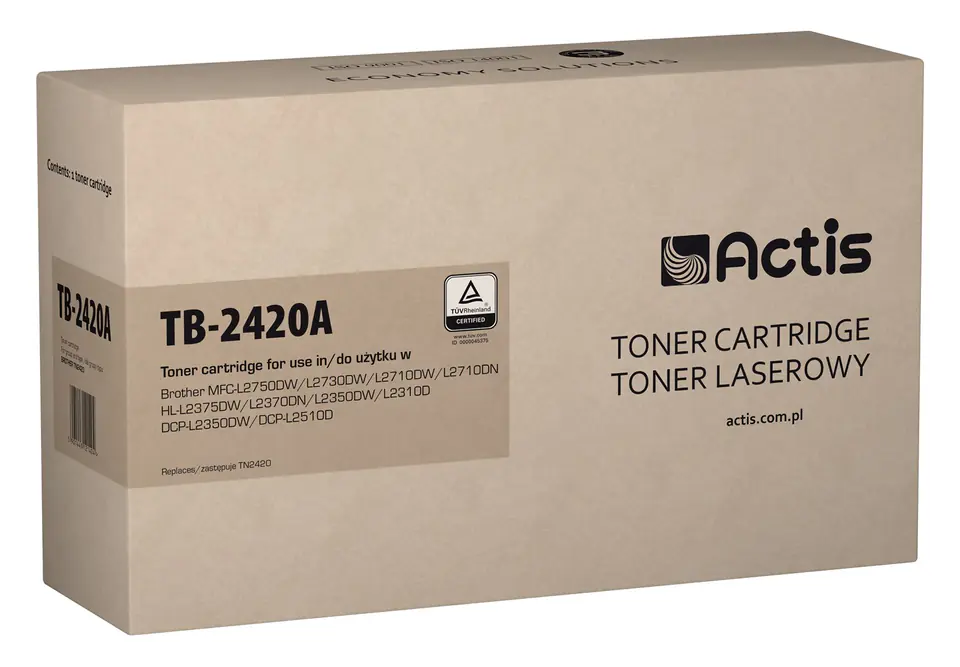⁨Actis TB-2420A Toner (replacement for Brother TN-2420A; Supreme; 3000 pages; black)⁩ at Wasserman.eu