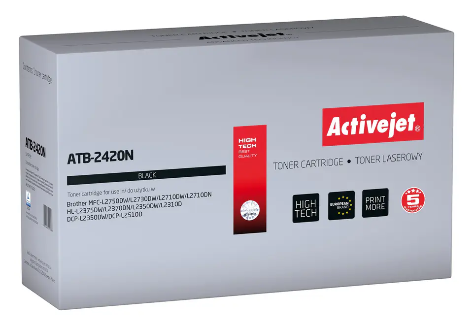 ⁨Activejet ATB-2420N Toner (zamiennik Brother TN-2420A; Supreme; 3000 stron; czarny)⁩ w sklepie Wasserman.eu