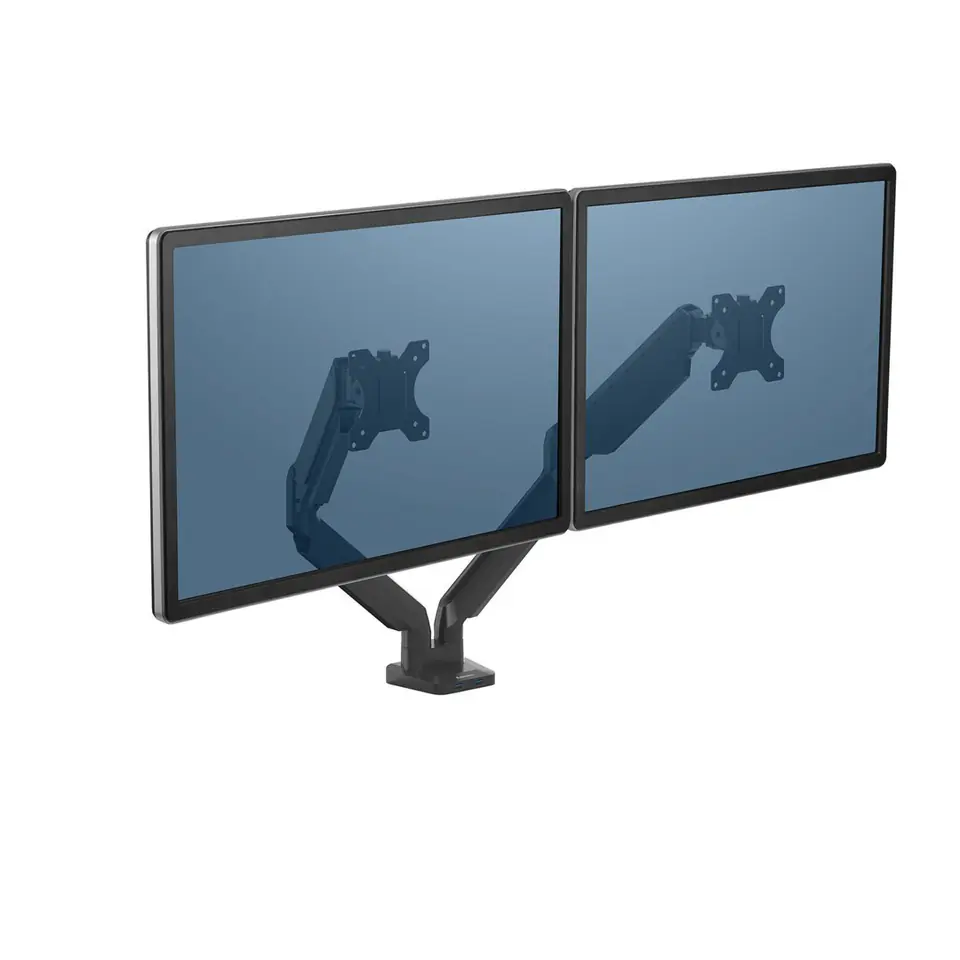 ⁨Fellowes Ergonomics arm for 2 monitors - Platinum series, black⁩ at Wasserman.eu