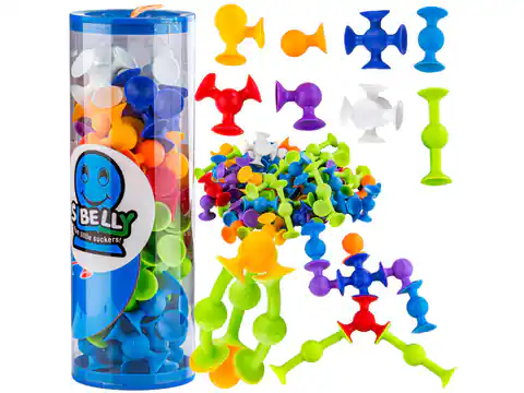 ⁨Building blocks, colorful LARGE XXL suction cups, cheerful smiley faces 50 pcs⁩ at Wasserman.eu