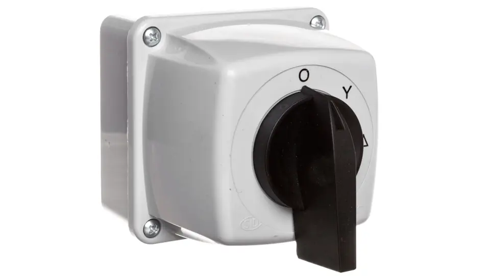 ⁨Łącznik krzywkowy gwiazda-trójkąt 3P 25A IP44 Łuk E25-23 w obudowie 952522⁩ w sklepie Wasserman.eu
