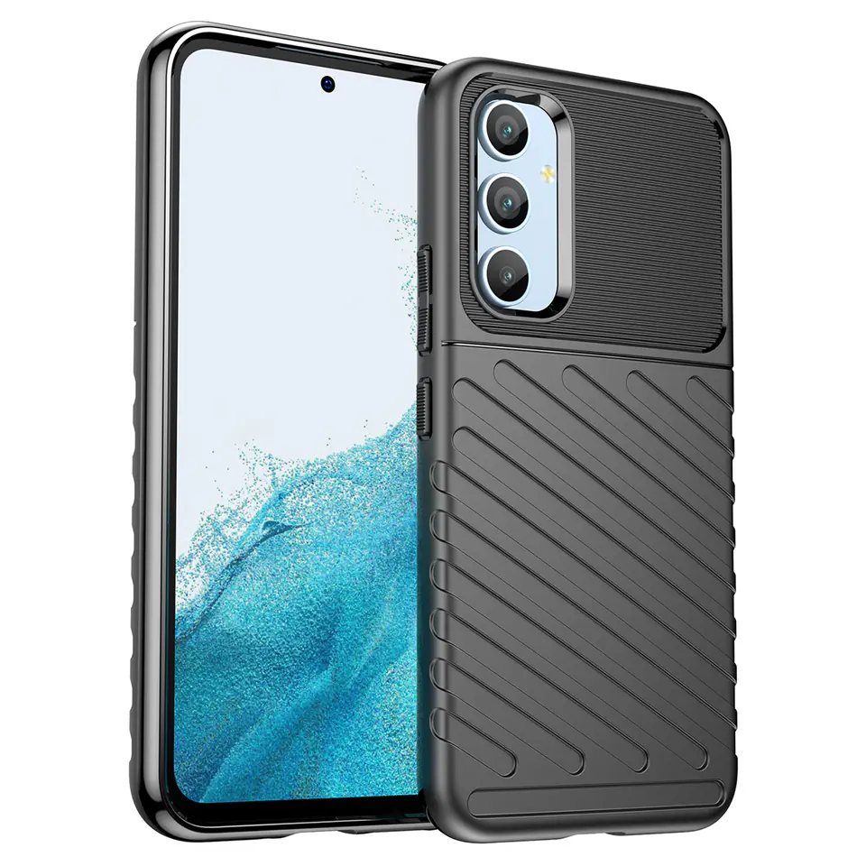 ⁨Thunder Case etui do Samsung Galaxy A54 5G silikonowy pancerny pokrowiec czarne⁩ w sklepie Wasserman.eu