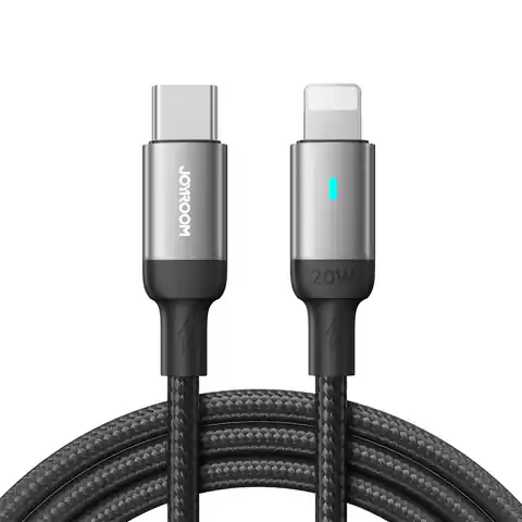 ⁨Joyroom kabel USB C - Lightning 20W A10 Series 1,2 m czarny (S-CL020A10)⁩ w sklepie Wasserman.eu