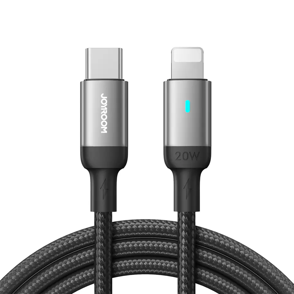 ⁨Kabel przewód do iPhone USB-C - Lightning A10 Series 20W 1.2m czarny⁩ w sklepie Wasserman.eu