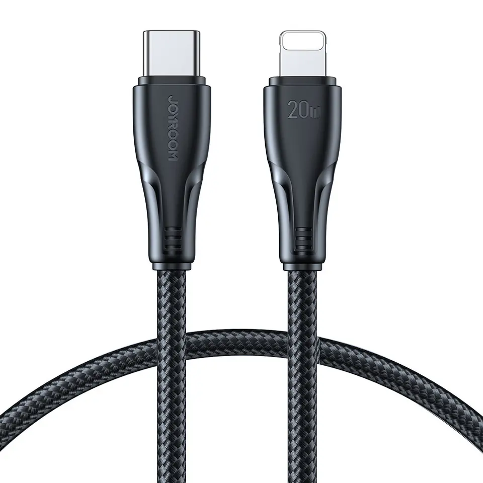⁨Wytrzymały kabel do iPhone Surpass Series USB-C - Lightning 20W 0.25m czarny⁩ w sklepie Wasserman.eu
