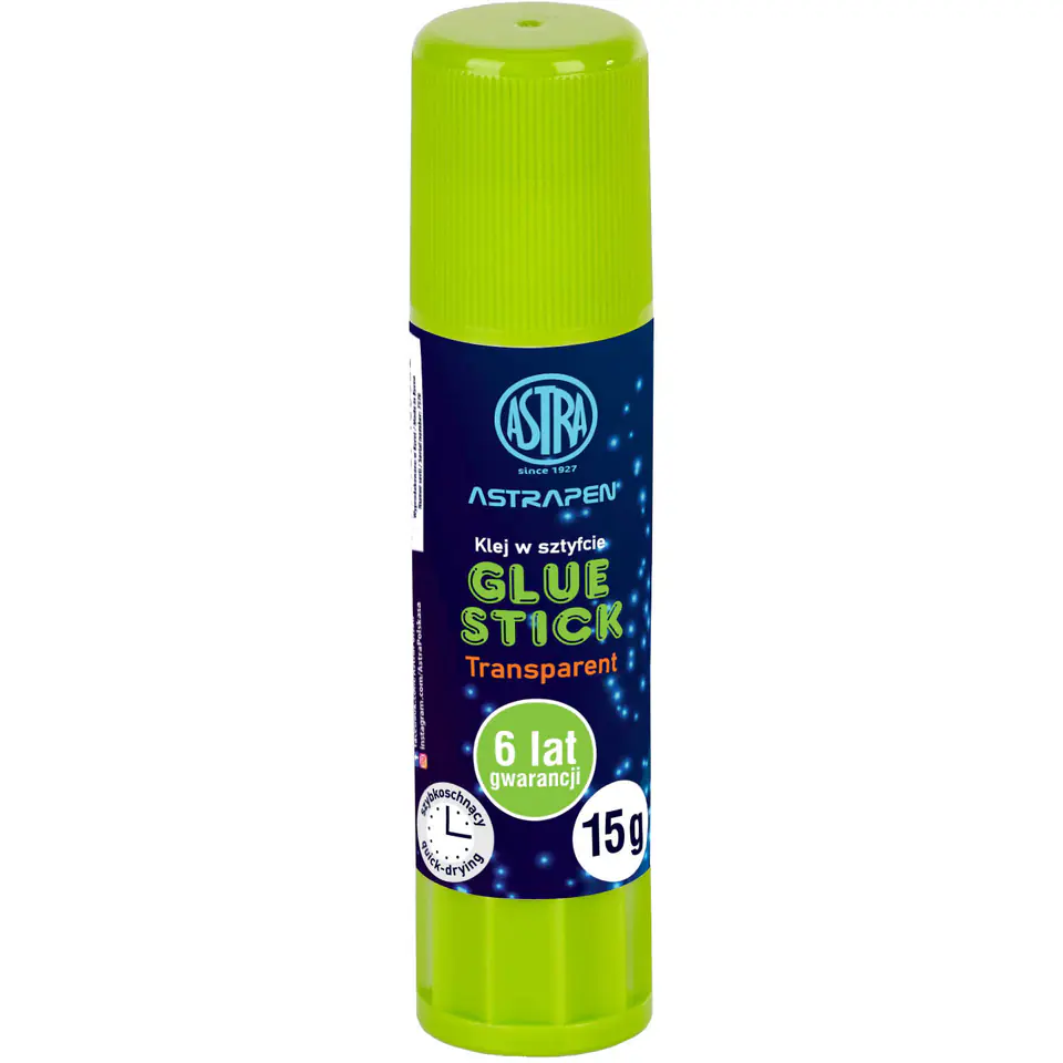 ⁨Klej szkolny w sztyfcie Glue Stick transparenty 15g. 401120005 ASTRA⁩ w sklepie Wasserman.eu