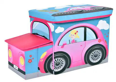 ⁨Pojemnik na zabawki Samochód różowy⁩ w sklepie Wasserman.eu