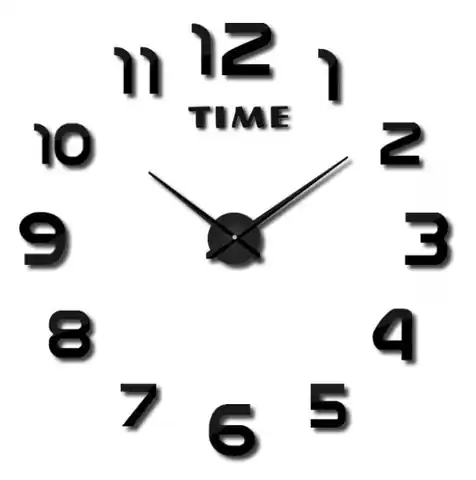 ⁨Zegar ścienny DIY NEPRI 65 - 130 cm - czarny 3D⁩ w sklepie Wasserman.eu