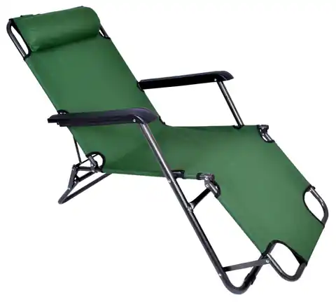 ⁨Fotel Leżak LEON zielony⁩ w sklepie Wasserman.eu