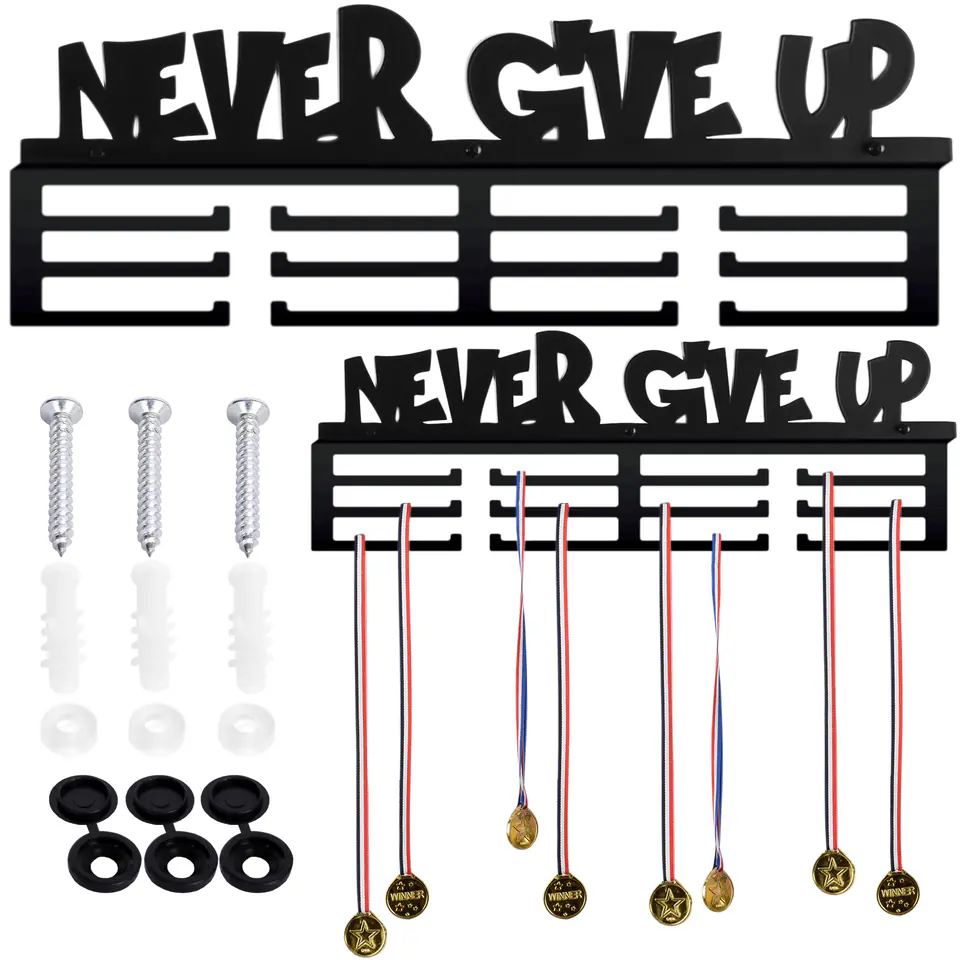 Wieszak na medale NEVER GIVE UP w sklepie Wasserman.eu