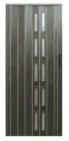 ⁨Drzwi harmonijkowe 005S DĄB GRAFIT MAT - 80 cm⁩ w sklepie Wasserman.eu