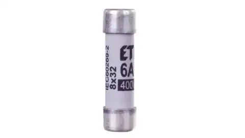 ⁨Wkładka bezpiecznikowa cylindryczna 8x32mm 6A gG 400V CH8 002610005⁩ w sklepie Wasserman.eu