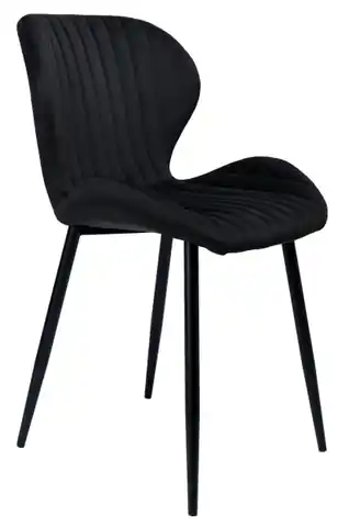 ⁨Krzesło welurowe DALLAS VELVET czarne⁩ w sklepie Wasserman.eu