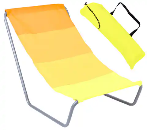 ⁨Leżak turystyczny plażowy składany OLEK - żółty⁩ w sklepie Wasserman.eu