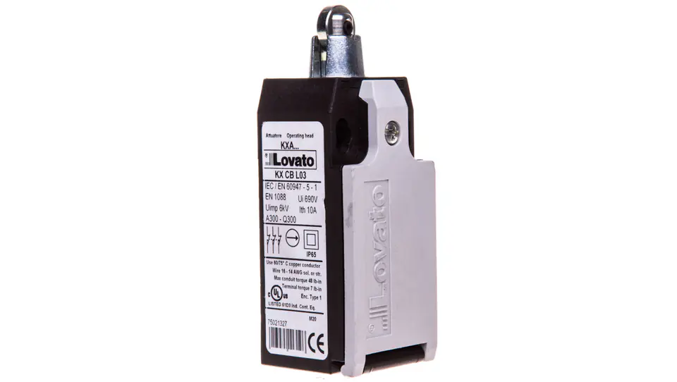 ⁨Limit switch 3R slow switching plastic pusher with roller KBB2L03⁩ at Wasserman.eu