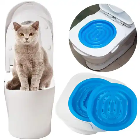 ⁨Nakładka na toaletę dla kota NILS niebieska⁩ w sklepie Wasserman.eu