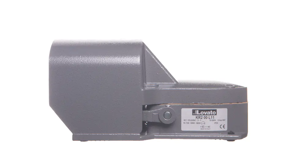 ⁨Foot switch single with cover grey metal 1Z 1R 1 step KR200L11⁩ at Wasserman.eu