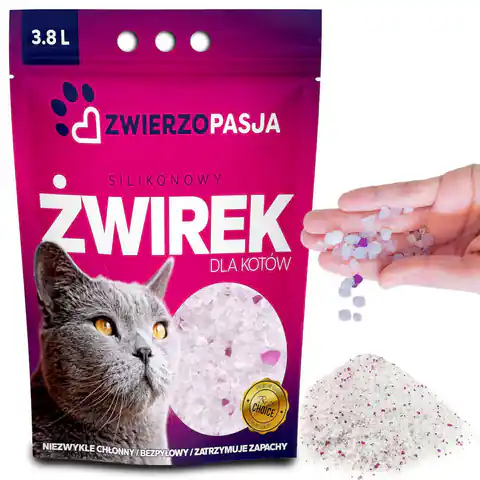 ⁨Silikonowy żwirek dla kota Zwierzopasja 3,8L⁩ w sklepie Wasserman.eu