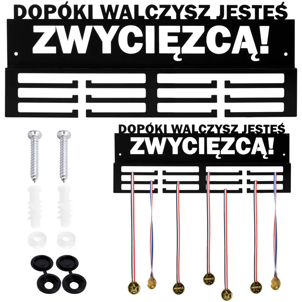 Wieszak na medale DOPÓKI WALCZYSZ JESTEŚ ZWYCIĘZCĄ! w sklepie Wasserman.eu