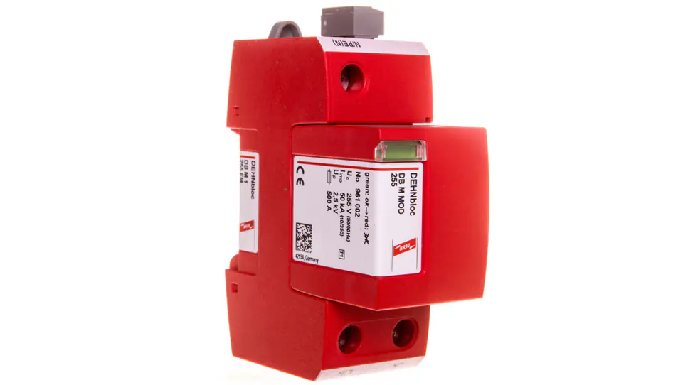 ⁨Surge arrester B Type 1 1P 50kA 2.5kV DEHNbloc M 255 FM 961125⁩ at Wasserman.eu