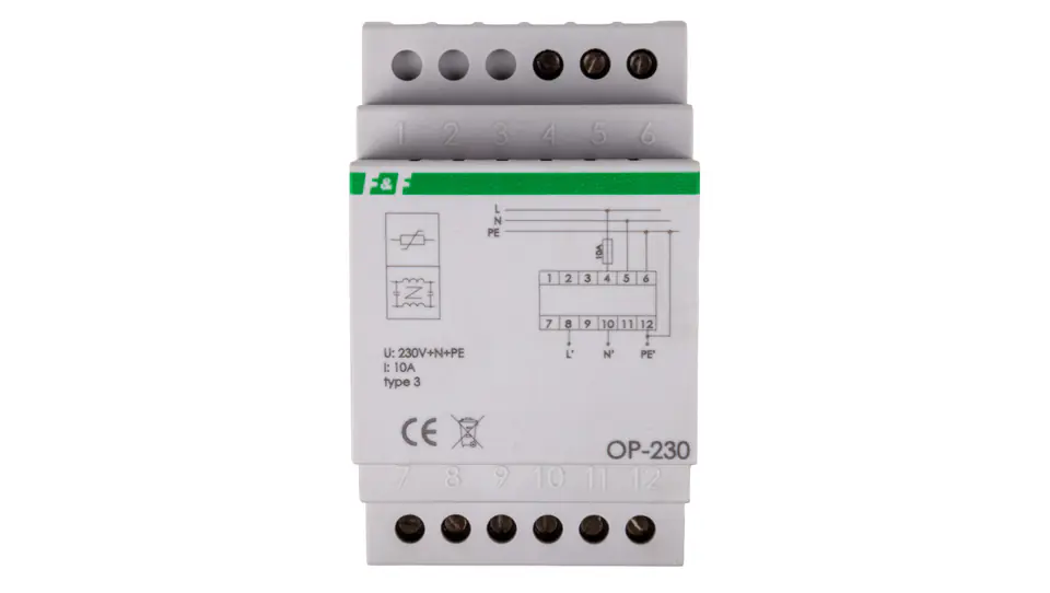 ⁨Surge arrester D with triple interference suppression filter 2P 1kV OP-230⁩ at Wasserman.eu