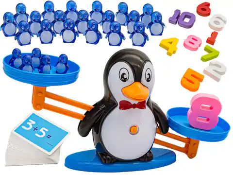 ⁨Game Learning to Count - Balance Weighing Pan Penguin - Counting Penguins⁩ at Wasserman.eu