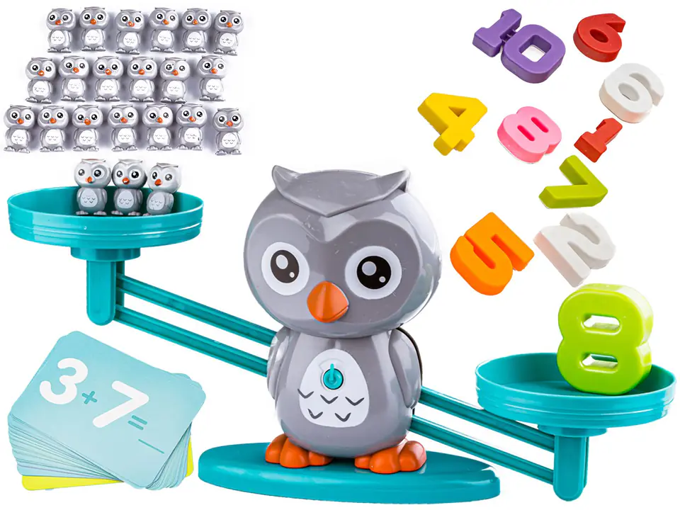 ⁨Game Learning to Count - Balance Weighing Pan Owl Owl - Owl Balance⁩ at Wasserman.eu