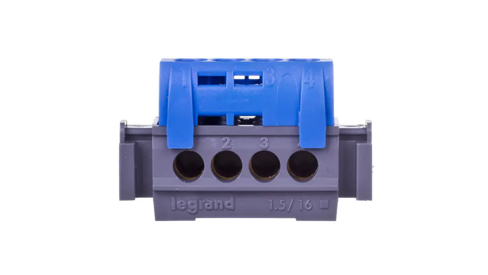 ⁨Listwa przyłączowa 4-otwory niebieska IP2x N-4 1,5-16 mm2 004840⁩ w sklepie Wasserman.eu
