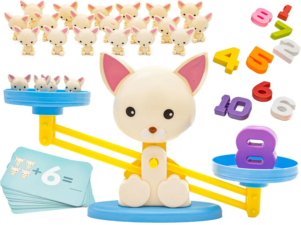 ⁨Game Learning to Count - Balance Weighing Pan Dog + Puppies - Puppy Up⁩ at Wasserman.eu