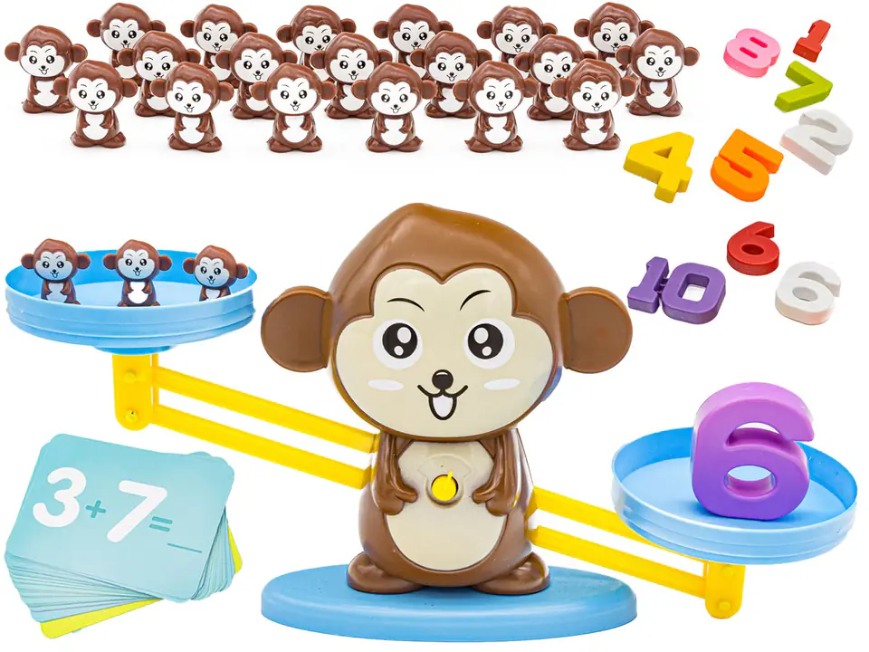 ⁨Game Learning to Count - Balance Weighing Pan Monkey - Monkey Balance⁩ at Wasserman.eu