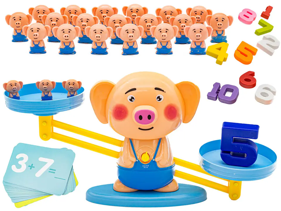 ⁨Game Learning to Count - Balance Weighing Pig - Piggy Balance⁩ at Wasserman.eu