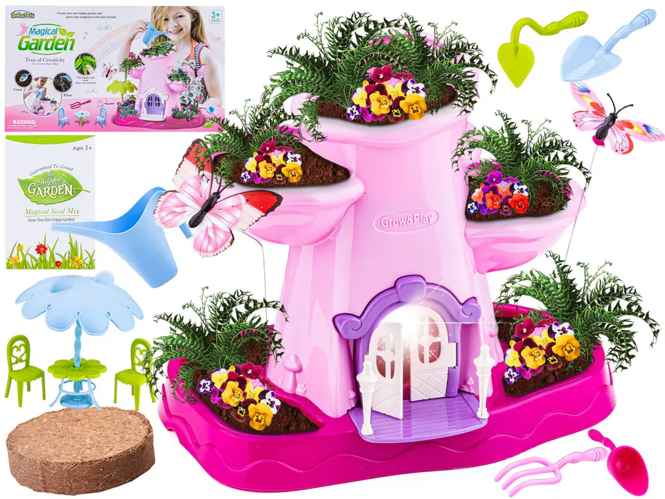 ⁨PINK Little Gardener Set CULTIVATION Humidifier for plants, dollhouse, pot for plants⁩ at Wasserman.eu