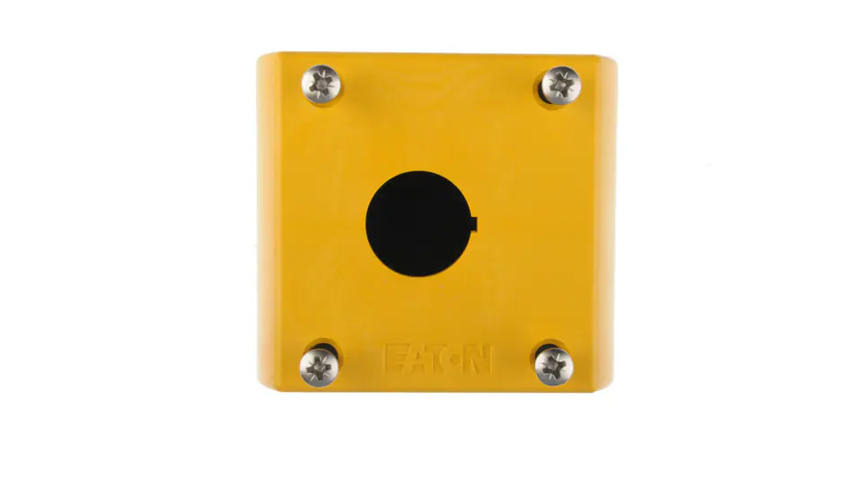 ⁨Cassette housing 1-hole 22mm yellow IP67 M22-IY1 216536⁩ at Wasserman.eu