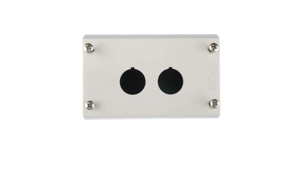 ⁨Cassette housing 2-hole 22mm grey IP67 M22-I2 216537⁩ at Wasserman.eu